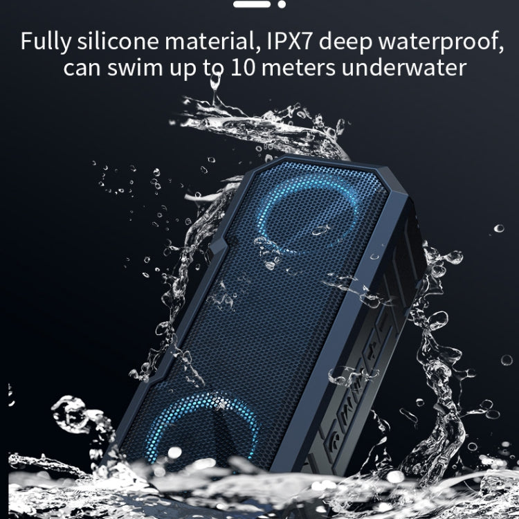 X8 Wireless Bluetooth Speaker IPX7 Waterproof Color Light Subwoofer(Light Grey) - Waterproof Speaker by buy2fix | Online Shopping UK | buy2fix