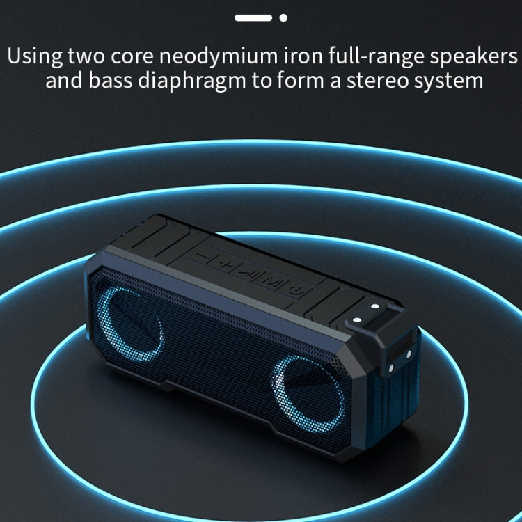 X8 Wireless Bluetooth Speaker IPX7 Waterproof Color Light Subwoofer(Light Grey) - Waterproof Speaker by buy2fix | Online Shopping UK | buy2fix