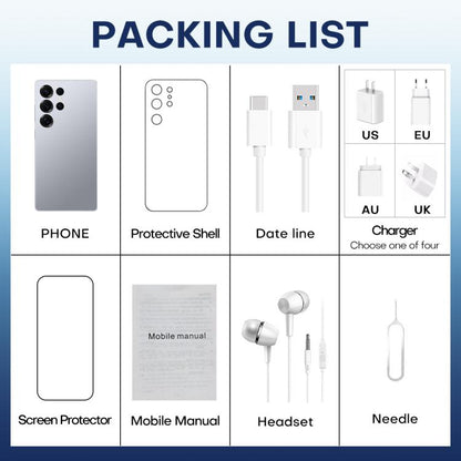 F102 / S25 Ultra, 4GB+64GB, 6.75 inch Android 11 MTK6762 Octa Core, Network: 4G, Dual SIM, Support Wireless Charging, Plug:AU Plug(Titanium Blue) -  by buy2fix | Online Shopping UK | buy2fix