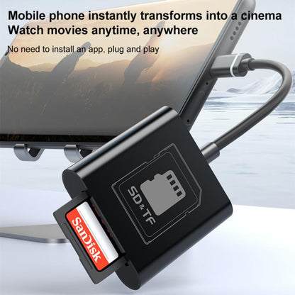 2 in 1 SD + TF Card Slot Reader, Interface:Type-C(Black) -  by buy2fix | Online Shopping UK | buy2fix