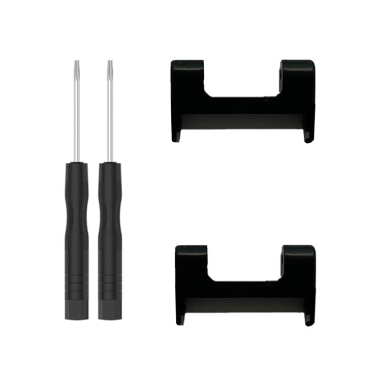 For Amazfit T-Rex 1 Pair Metal Watch Band Connector with Screwdriver(Black) - For Amazfit by buy2fix | Online Shopping UK | buy2fix
