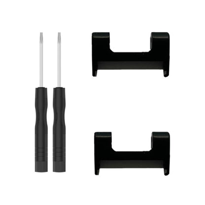 For Amazfit T-Rex 1 Pair Metal Watch Band Connector with Screwdriver(Black) - For Amazfit by buy2fix | Online Shopping UK | buy2fix