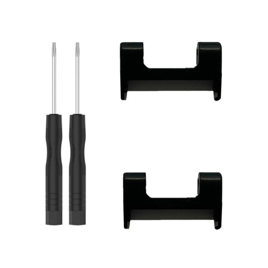 For Amazfit T-Rex 1 Pair Metal Watch Band Connector with Screwdriver(Black) - For Amazfit by buy2fix | Online Shopping UK | buy2fix