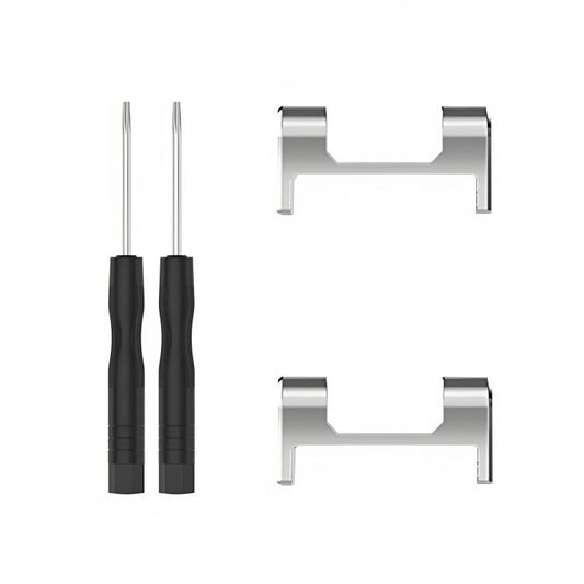 For Amazfit T-Rex 1 Pair Metal Watch Band Connector with Screwdriver(Silver) - For Amazfit by buy2fix | Online Shopping UK | buy2fix