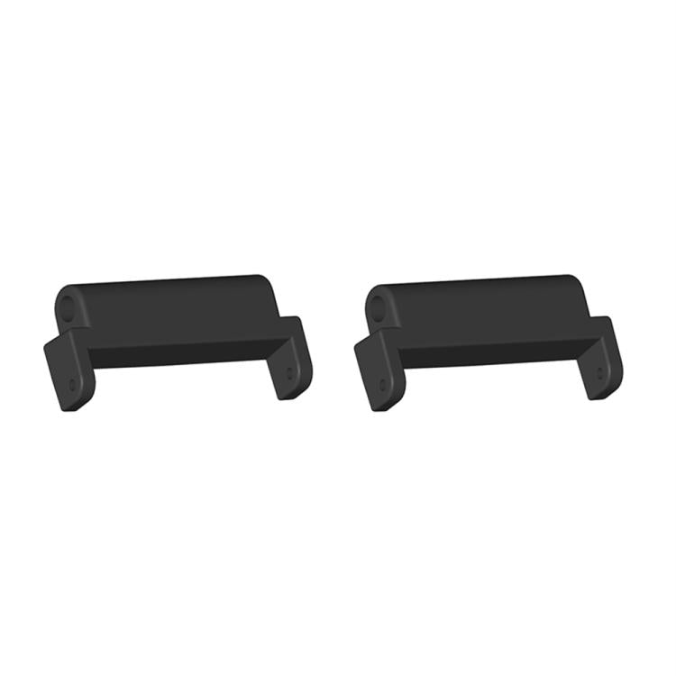 For Amazfit T-Rex Ultra 1 Pair 22mm Metal Watch Band Connector(Black) - For Amazfit by buy2fix | Online Shopping UK | buy2fix