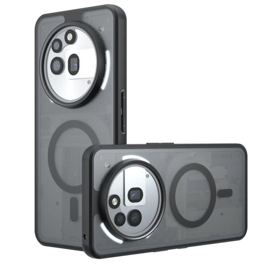 For Nothing Phone 3a Pro Armor MagSafe PC Hybrid TPU Phone Case(Frosted Black)