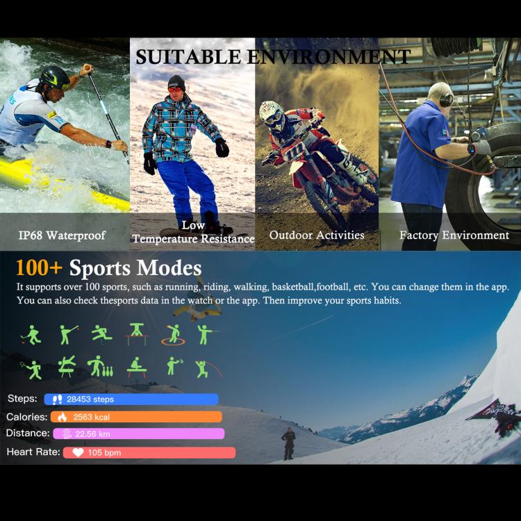 LF37 2.1 inch BT Call Smart Watch, Support Blood Oxygen / Heart Rate / Female Menstrual(Black Steel) - Smart Watches by buy2fix | Online Shopping UK | buy2fix