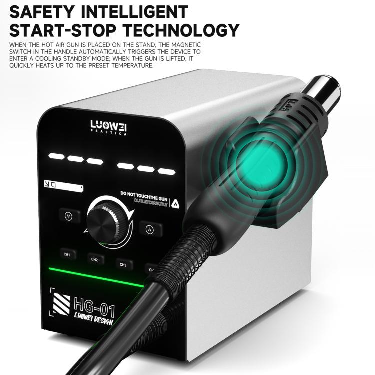 Luowei HG-01 800W Intelligent Digital Hot Air Gun BGA Desoldering Rework Station, Plug:US Plug - Others by LUOWEI | Online Shopping UK | buy2fix