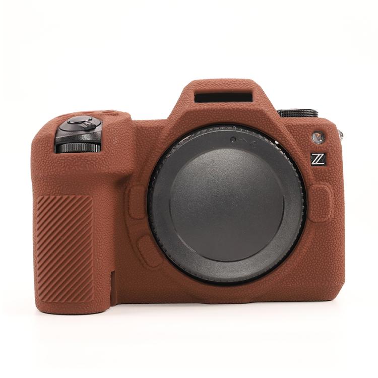 For Nikon Z6III Litchi Texture Soft Silicone Protective Case(Coffee) - Protective Case by buy2fix | Online Shopping UK | buy2fix