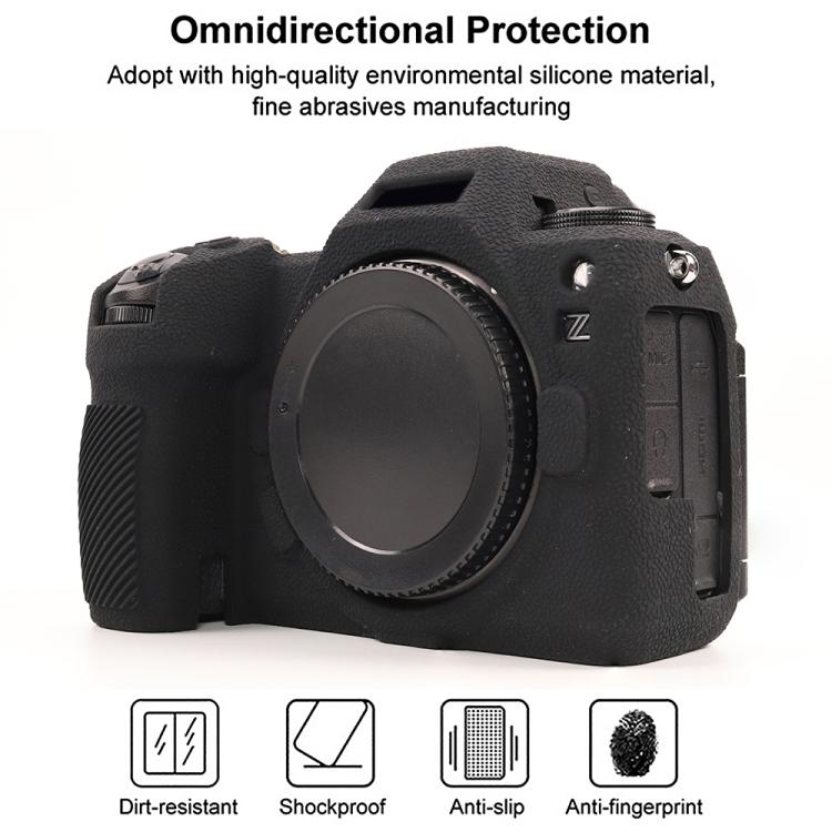 For Nikon Z6III Litchi Texture Soft Silicone Protective Case(Black) - Protective Case by buy2fix | Online Shopping UK | buy2fix