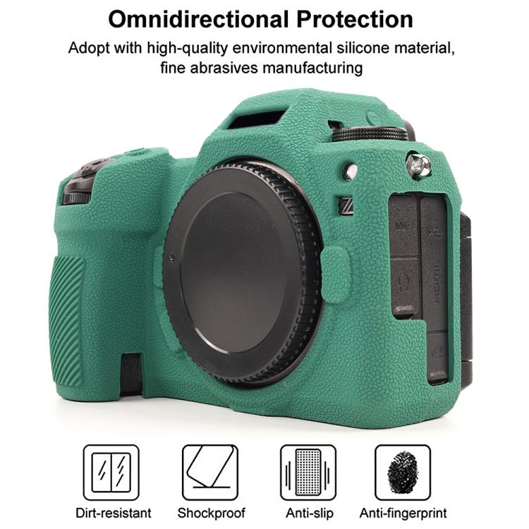 For Nikon Z6III Litchi Texture Soft Silicone Protective Case(Green) - Protective Case by buy2fix | Online Shopping UK | buy2fix