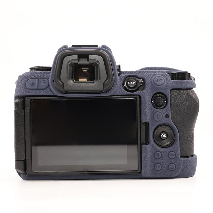 For Nikon Z6III Litchi Texture Soft Silicone Protective Case(Dark Blue) - Protective Case by buy2fix | Online Shopping UK | buy2fix