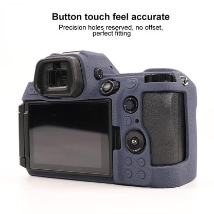 For Nikon Z6III Litchi Texture Soft Silicone Protective Case(Dark Blue) - Protective Case by buy2fix | Online Shopping UK | buy2fix