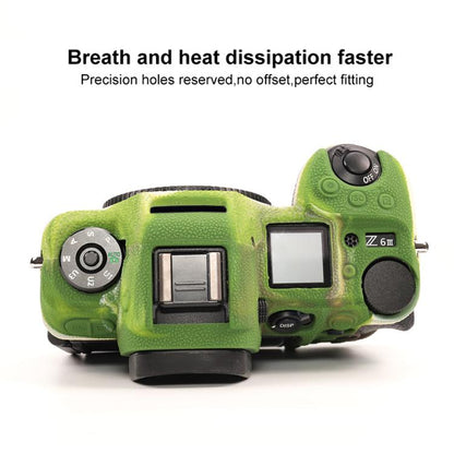 For Nikon Z6III Litchi Texture Soft Silicone Protective Case(Camouflage) - Protective Case by buy2fix | Online Shopping UK | buy2fix