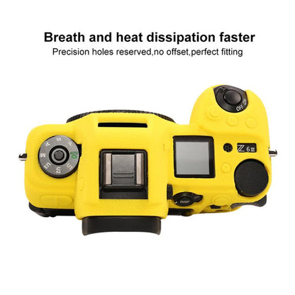 For Nikon Z6III Litchi Texture Soft Silicone Protective Case(Yellow) - Protective Case by buy2fix | Online Shopping UK | buy2fix
