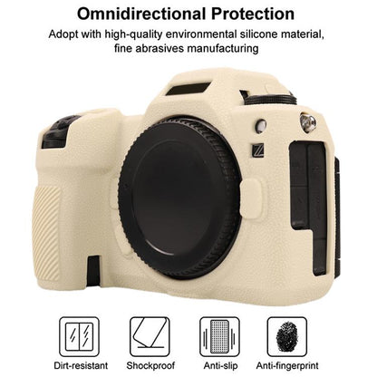 For Nikon Z6III Litchi Texture Soft Silicone Protective Case(White) - Protective Case by buy2fix | Online Shopping UK | buy2fix