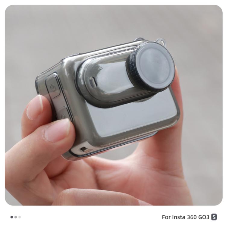 For Insta360 GO 3S Body Soft TPU Protective Case with Lens Cover(Ink Grey) - Case & Bags by buy2fix | Online Shopping UK | buy2fix
