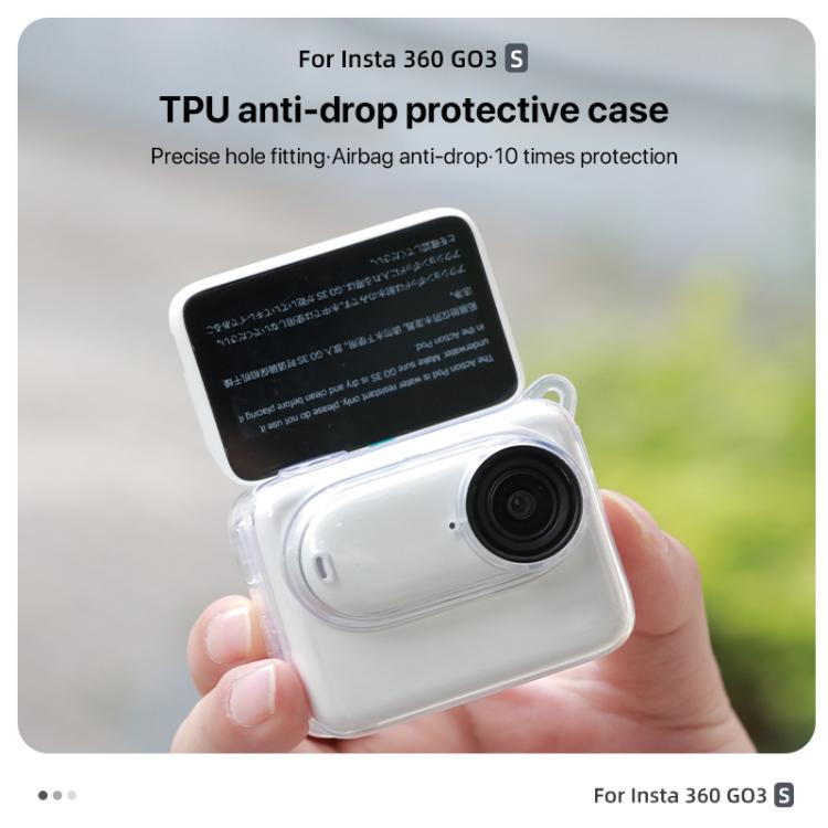 For Insta360 GO 3S Body Soft TPU Protective Case with Lens Cover(Transparent) - Case & Bags by buy2fix | Online Shopping UK | buy2fix