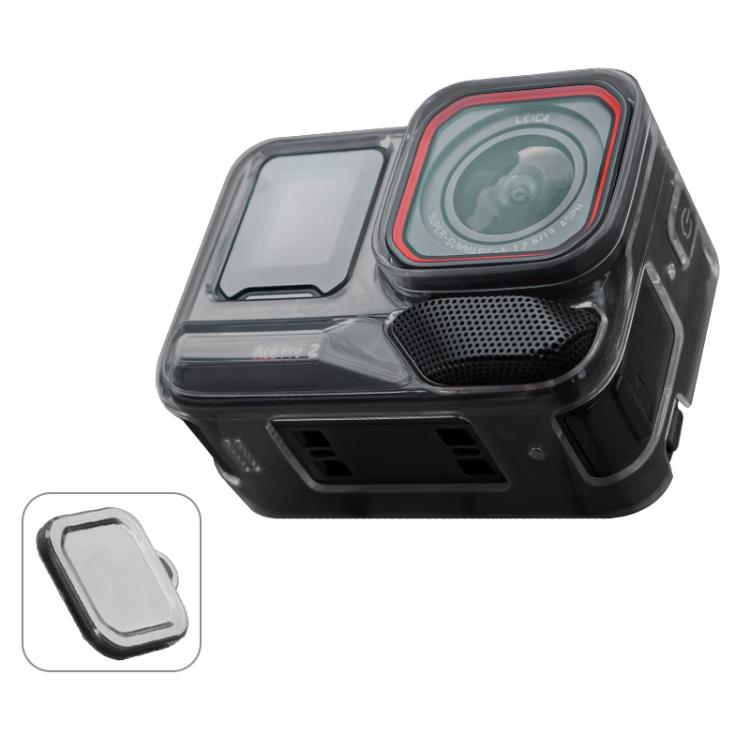 For Insta360 Ace / Ace Pro / Pro 2 Body Soft TPU Protective Case with Lens Cover(Ink Grey) - Case & Bags by buy2fix | Online Shopping UK | buy2fix