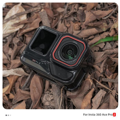 For Insta360 Ace / Ace Pro / Pro 2 Body Soft TPU Protective Case with Lens Cover(Ink Grey) - Case & Bags by buy2fix | Online Shopping UK | buy2fix