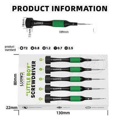 LUOWEI LITTLE BOY Smooth Bearings Alloy Magnetic Screwdriver Set - Screwdriver Set by LUOWEI | Online Shopping UK | buy2fix