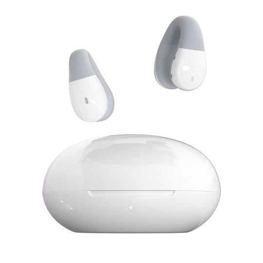 F13 Ear-Hook Noise Reduction 13mm Moving Coil HIFI BT 5.4 Wireless Earphones(White)