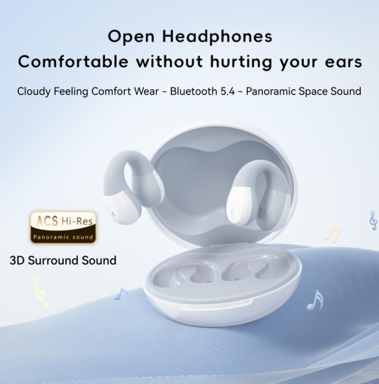 F13 Ear-Hook Noise Reduction 13mm Moving Coil HIFI BT 5.4 Wireless Earphones(Purple) - Bluetooth Earphone by buy2fix | Online Shopping UK | buy2fix