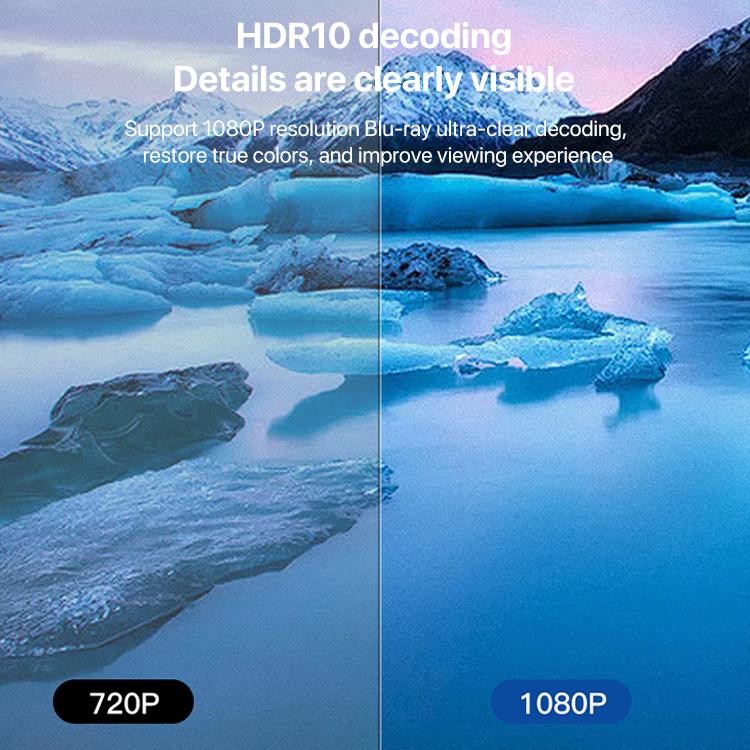 N5 1280x720P Android 9.0 System Wireless Same Screen Smart HD Projector, Plug:EU Plug(Black) - Mini Projector by buy2fix | Online Shopping UK | buy2fix