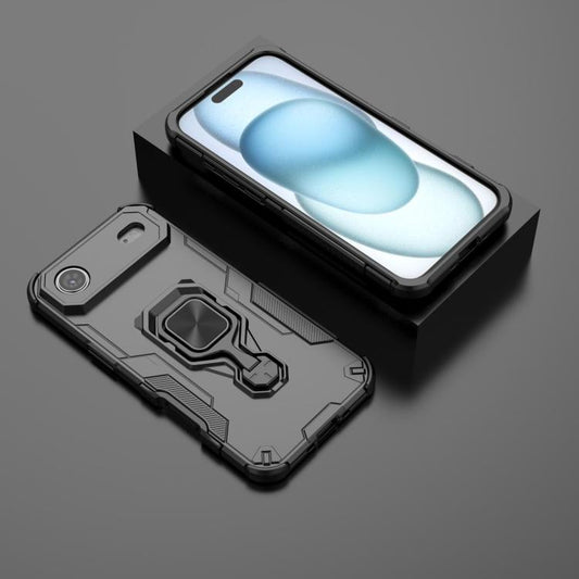 For iPhone Air Metal Kickstand TPU Hybrid PC Phone Case(Black) - iPhone Air Cases by buy2fix | Online Shopping UK | buy2fix