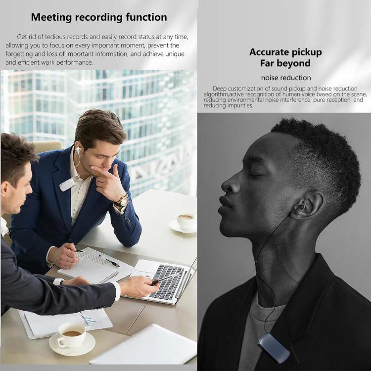 K68 Card Business Collar Clip Type Single Ear Bluetooth Earphones(Black) - TWS Earphone by buy2fix | Online Shopping UK | buy2fix