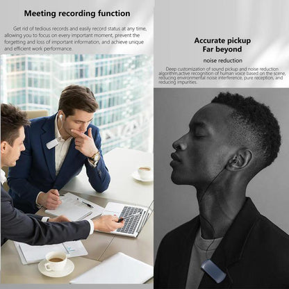 K68 Card Business Collar Clip Type Single Ear Bluetooth Earphones(Blue) - TWS Earphone by buy2fix | Online Shopping UK | buy2fix