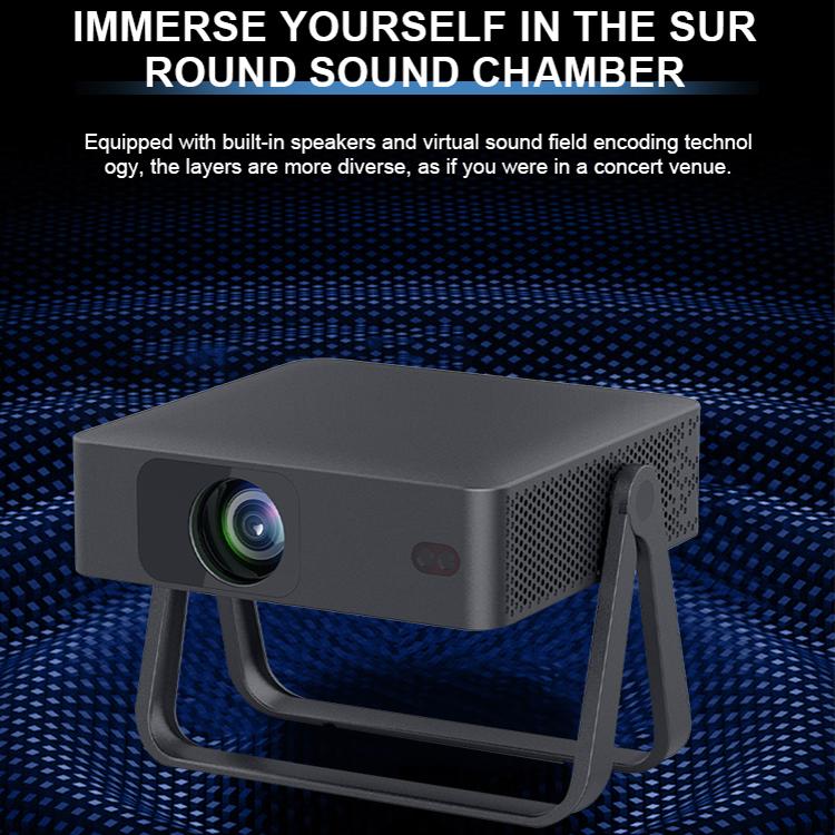 N5-A 1280x720P LCD Smart HD Projector, Plug:EU Plug(Black) - Mini Projector by buy2fix | Online Shopping UK | buy2fix