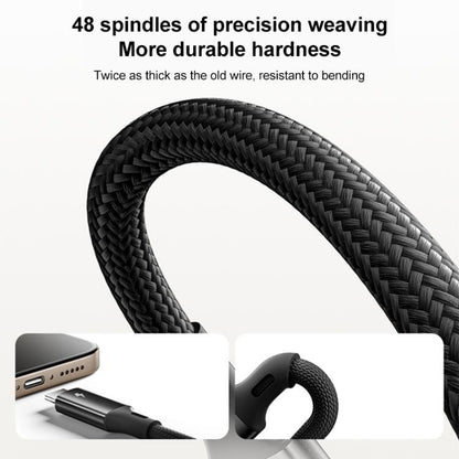 MOMAX DC85D Mag.Link 100W Type-C to Type-C 2 in 1 Magnetic Braided Data Cable, Length:1.5m(Black) - USB-C & Type-C Cable by MOMAX | Online Shopping UK | buy2fix