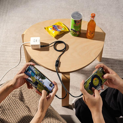 MOMAX DC85D Mag.Link 100W Type-C to Type-C 2 in 1 Magnetic Braided Data Cable, Length:1.5m(Black) - USB-C & Type-C Cable by MOMAX | Online Shopping UK | buy2fix