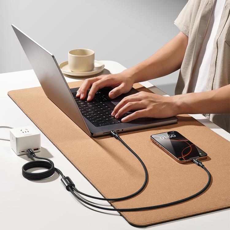 MOMAX DC85D Mag.Link 100W Type-C to Type-C 2 in 1 Magnetic Braided Data Cable, Length:1.5m(Black) - USB-C & Type-C Cable by MOMAX | Online Shopping UK | buy2fix