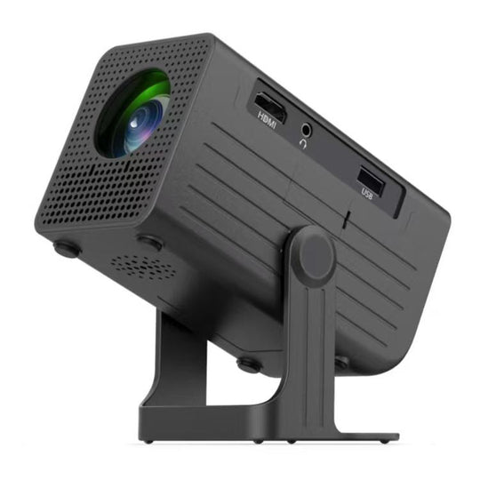 N6 1280x720P 70ANSI Android 11.0 Smart Mini Projector, Plug:EU Plug(Black)
