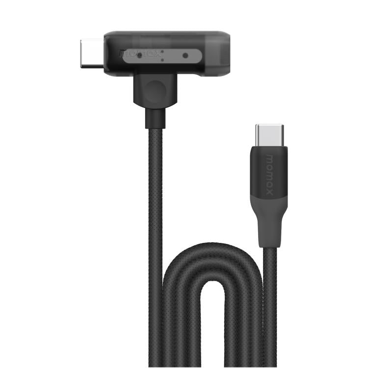 MOMAX DL56 1-Link Flow 60W Type-C to Type-C and 8 Pin Fast Charging Cable, Length:1.5m(Black) - 2 in 1 Cable by MOMAX | Online Shopping UK | buy2fix