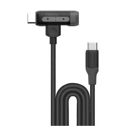 MOMAX DL56 1-Link Flow 60W Type-C to Type-C and 8 Pin Fast Charging Cable, Length:1.5m(Black) - 2 in 1 Cable by MOMAX | Online Shopping UK | buy2fix