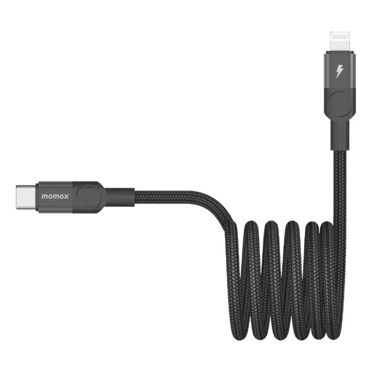 MOMAX DL57D Mag.Link 60W Type-C to 8 Pin Magnetic Braided Fast Charging Data Cable, Length:1m(Black) - 2 in 1 Cable by MOMAX | Online Shopping UK | buy2fix