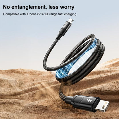 MOMAX DL57D Mag.Link 60W Type-C to 8 Pin Magnetic Braided Fast Charging Data Cable, Length:1m(Black) - 2 in 1 Cable by MOMAX | Online Shopping UK | buy2fix