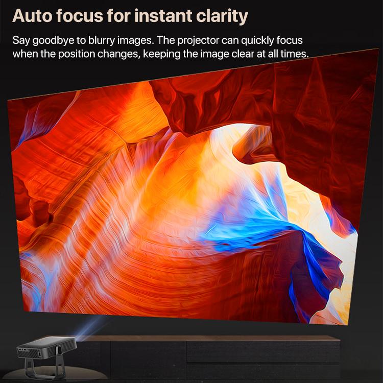 R1 1920x1280P 600ANSI Android 12.0 Smart Mini Portable Projector, Plug:AU Plug(Black) - Mini Projector by buy2fix | Online Shopping UK | buy2fix