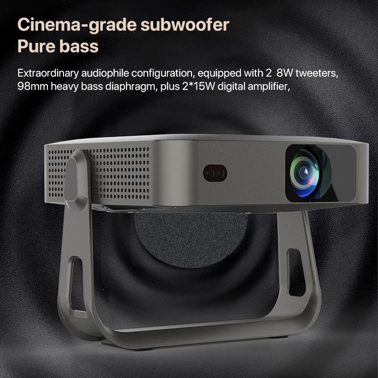 R1 1920x1280P 600ANSI Android 12.0 Smart Mini Portable Projector, Plug:AU Plug(Black) - Mini Projector by buy2fix | Online Shopping UK | buy2fix