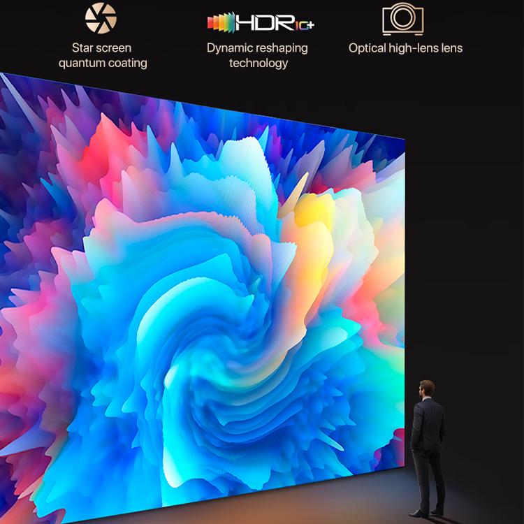 R1 1920x1280P 600ANSI Android 12.0 Smart Mini Portable Projector, Plug:EU Plug(Black) - Mini Projector by buy2fix | Online Shopping UK | buy2fix