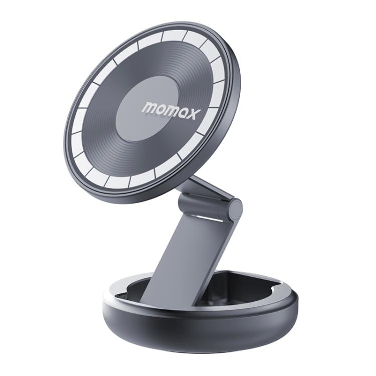 MOMAX CM30 Pac Mount Universal Transparent Magnetic Rotating Car Holder(Dark Grey) - Universal Car Holders by MOMAX | Online Shopping UK | buy2fix