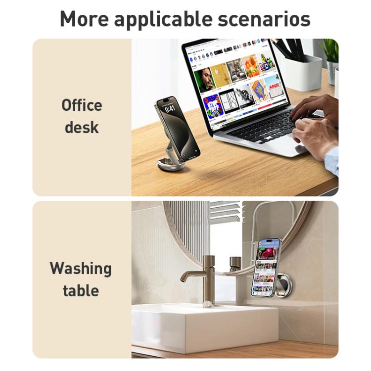 MOMAX CM30 Pac Mount Universal Transparent Magnetic Rotating Car Holder(Dark Grey) - Universal Car Holders by MOMAX | Online Shopping UK | buy2fix