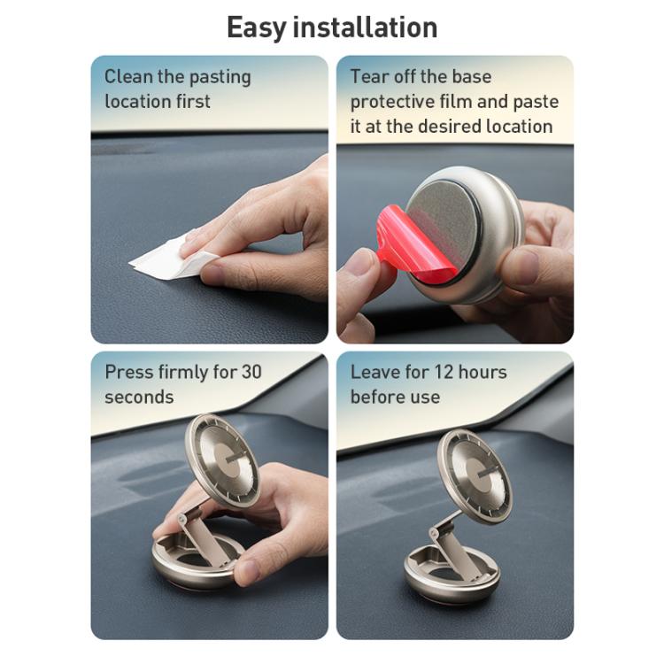 MOMAX CM30 Pac Mount Universal Transparent Magnetic Rotating Car Holder(Titanium Gold) - Universal Car Holders by MOMAX | Online Shopping UK | buy2fix