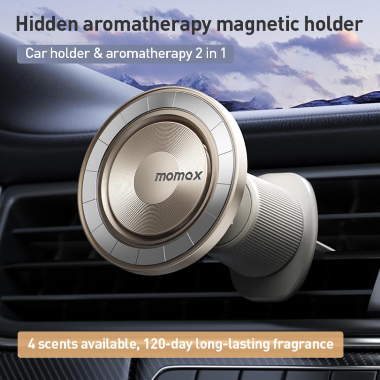 MOMAX CM35 1-Move Relaxaire Aluminum Alloy Magnetic Car Aromatherapy Holder(Titanium Gold) - Universal Car Holders by MOMAX | Online Shopping UK | buy2fix