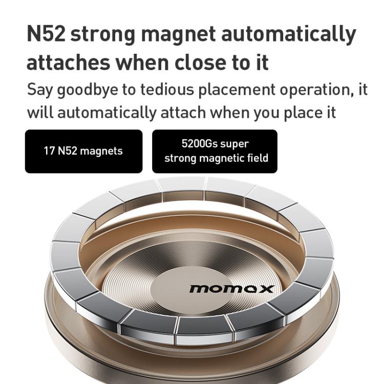 MOMAX CM35 1-Move Relaxaire Aluminum Alloy Magnetic Car Aromatherapy Holder(Titanium Gold) - Universal Car Holders by MOMAX | Online Shopping UK | buy2fix