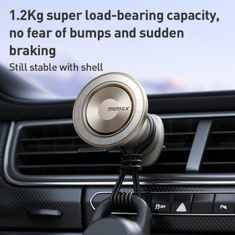 MOMAX CM35 1-Move Relaxaire Aluminum Alloy Magnetic Car Aromatherapy Holder(Dark Grey) - Universal Car Holders by MOMAX | Online Shopping UK | buy2fix