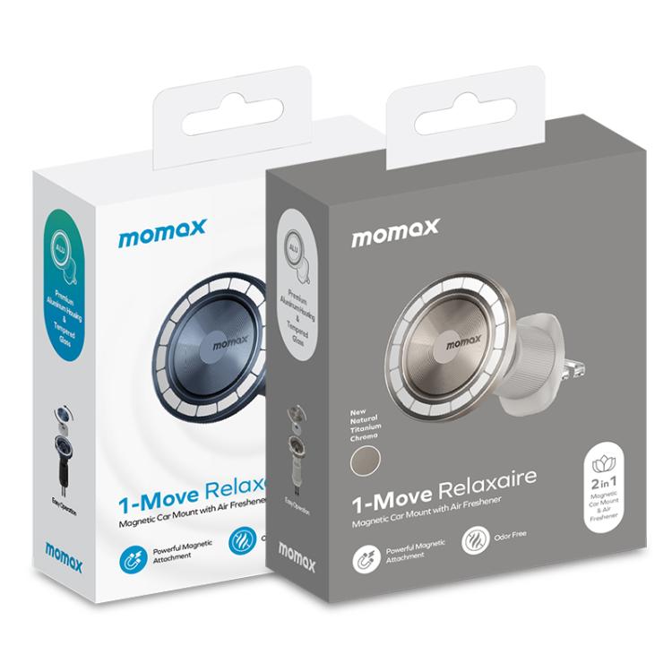MOMAX CM35 1-Move Relaxaire Aluminum Alloy Magnetic Car Aromatherapy Holder(Titanium Gold) - Universal Car Holders by MOMAX | Online Shopping UK | buy2fix